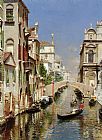 Famous Marco Paintings - A Venetian Canal with the Scuola Grande di San Marco and Campo San Giovanni e Paolo, Venice